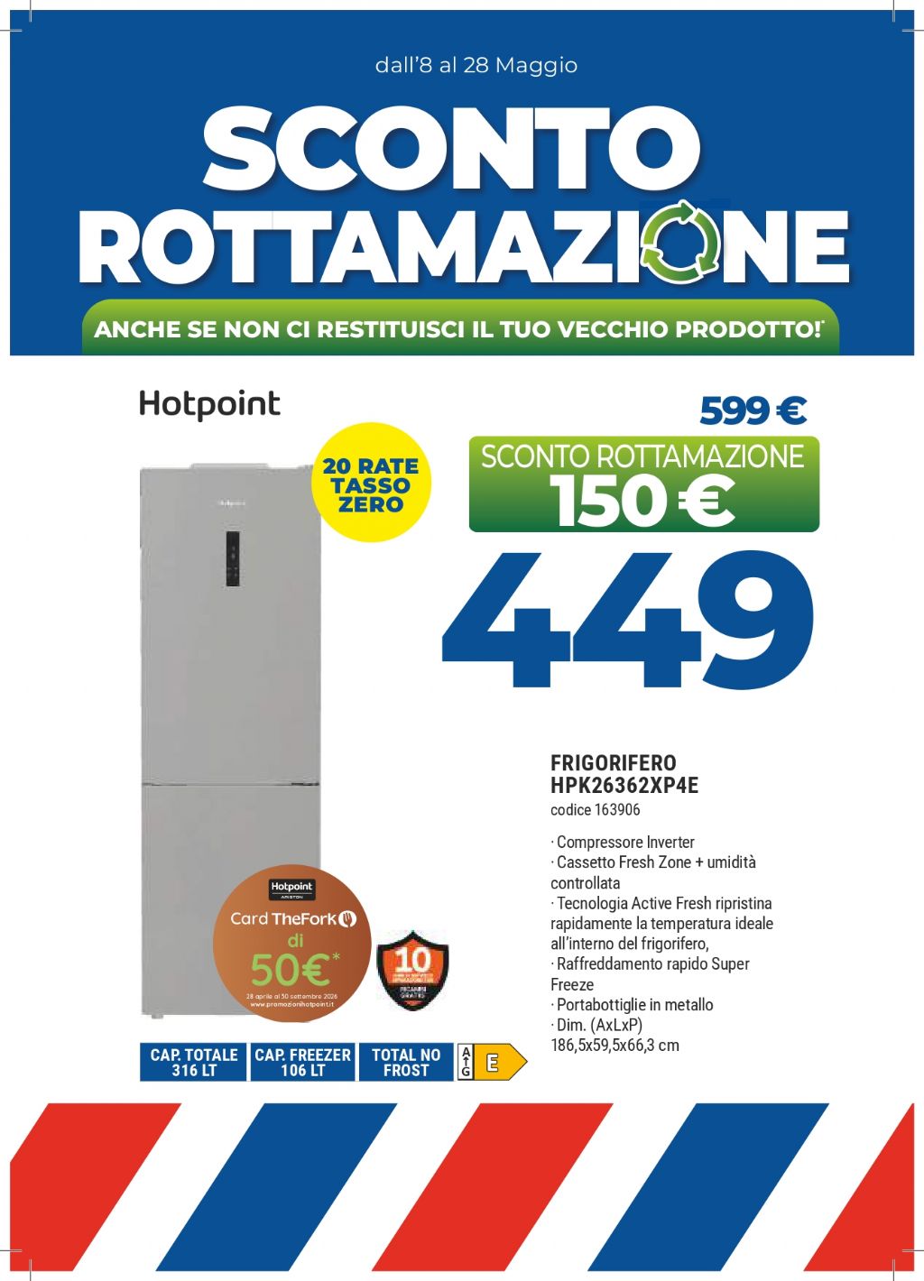 FRIGO HOTPOINT ARISTON HPK26362XP4E